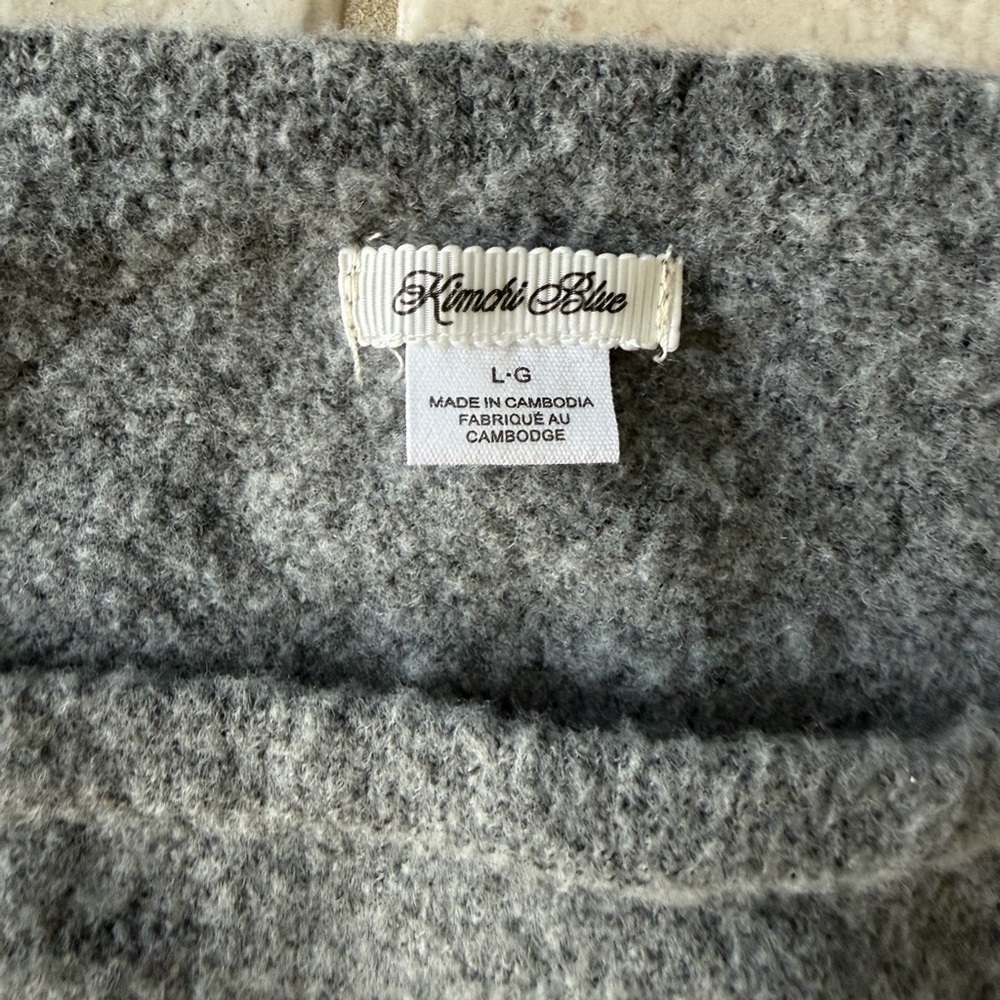 Urban Outfitters Kimchi Blue NWOT Grey Sweater - size large - Picture 2 of 5